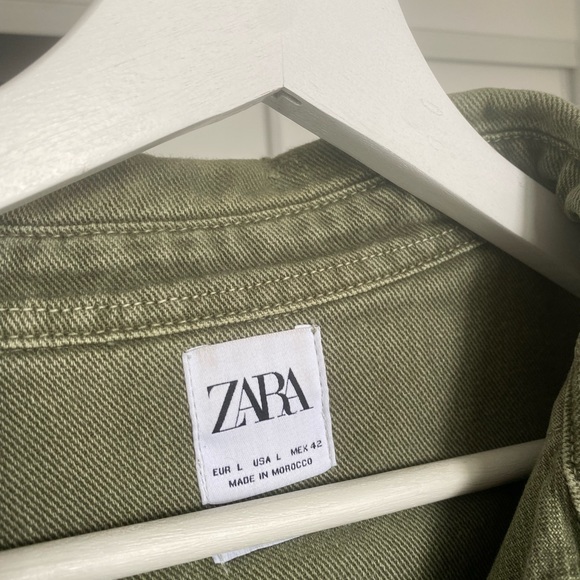 Khaki denim jacket Zara, - Picture 4 of 6